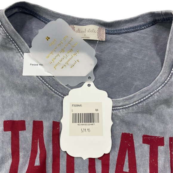 Altar'd State Tank Top Womens Size L Tail Gate Football Vintage Gray Shirt - Picture 6 of 10